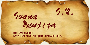 Ivona Munjiza vizit kartica